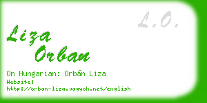 liza orban business card